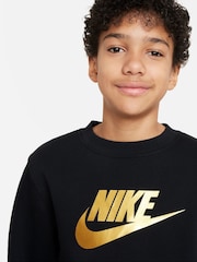 Nike Black Club Fleece HBR Crew Sweatshirt - Image 7 of 7