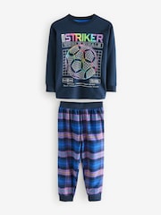 Multi Bright Gamer/Fotbal - 2 Pakiranje dolg rokav; z dolgimi rokavi Woven karirast; s karirastim vzorcem pižame (3-16let) - Slika 5 iz 10