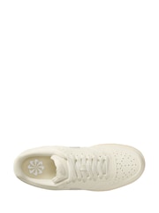 Nike White / Cream Court Vision Low Trainers - Image 10 of 11