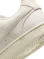 Nike White / Cream Court Vision Low Trainers - Image 5 of 11