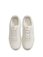 Nike White / Cream Court Vision Low Trainers - Image 6 of 11
