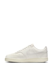 Nike White / Cream Court Vision Low Trainers - Image 8 of 11