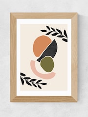 East End Prints Oak Cut Out Shapes Framed Art Print - Image 1 of 3