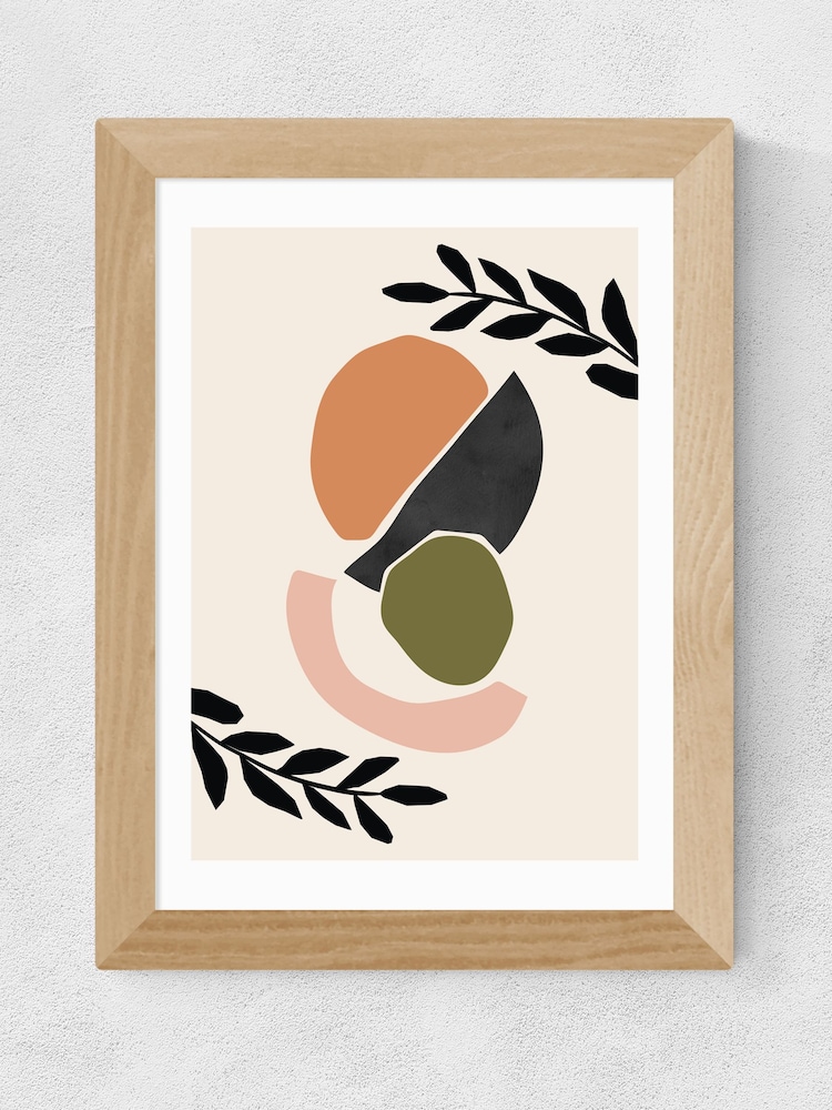 East End Prints Oak Cut Out Shapes Framed Art Print - Image 1 of 3
