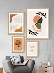 East End Prints Oak Cut Out Shapes Framed Art Print - Image 3 of 3