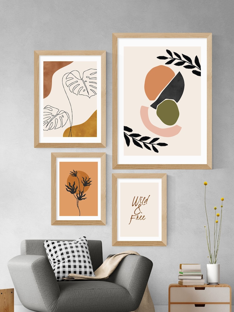 East End Prints Oak Cut Out Shapes Framed Art Print - Image 3 of 3
