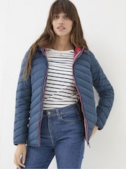 FatFace Ruby Teal Blue Lightweight Puffer Jacket - Image 1 of 7
