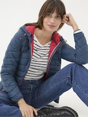 FatFace Ruby Teal Blue Lightweight Puffer Jacket - Image 4 of 7