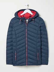 FatFace Ruby Teal Blue Lightweight Puffer Jacket - Image 7 of 7