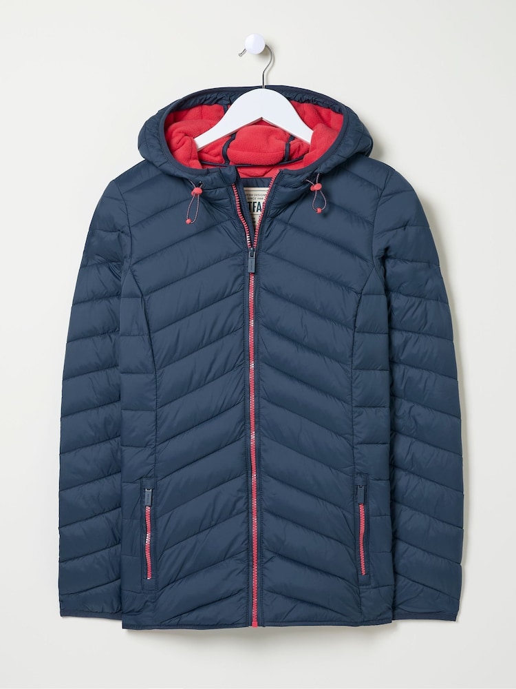 FatFace Ruby Teal Blue Lightweight Puffer Jacket - Image 7 of 7