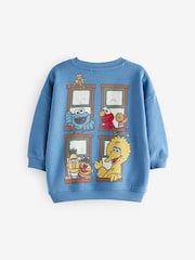Blue Sesame Street Crew Neck 100% Cotton Sweatshirt (6mths-8yrs) - Image 2 of 4