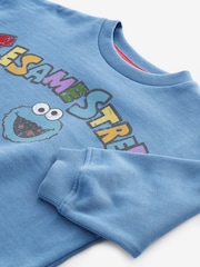 Blue Sesame Street Crew Neck 100% Cotton Sweatshirt (6mths-8yrs) - Image 3 of 4