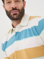 FatFace Hastings Yellow Stripe Polo Shirt - Image 3 of 6