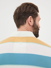 FatFace Hastings Yellow Stripe Polo Shirt - Image 4 of 6
