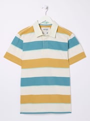 FatFace Hastings Yellow Stripe Polo Shirt - Image 6 of 6
