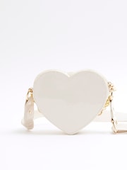 River Island Cream Girls Heart Chain Nylon Bag - Image 2 of 6