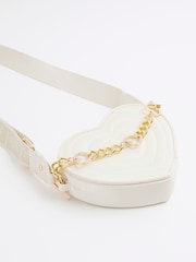 River Island Cream Girls Heart Chain Nylon Bag - Image 3 of 6