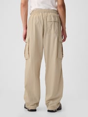 Gap Beige Nylon Cargo Trousers - Image 2 of 4