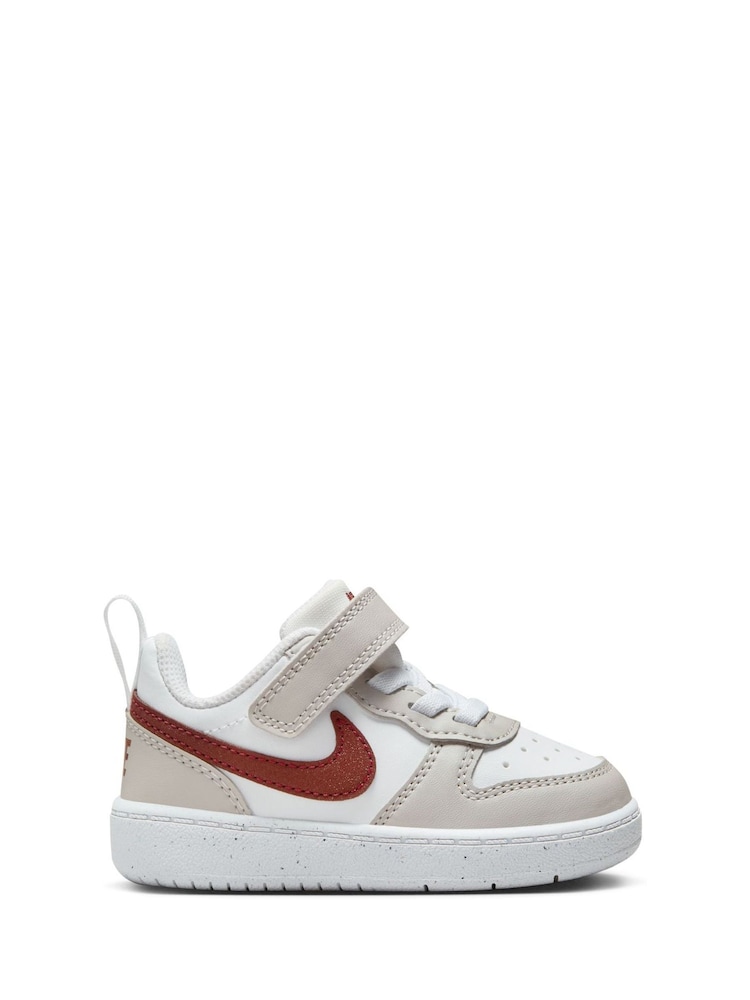 Серый/белый - низкие кроссовки для малышей Nike Court Borough Recraft - Image 1 of 7