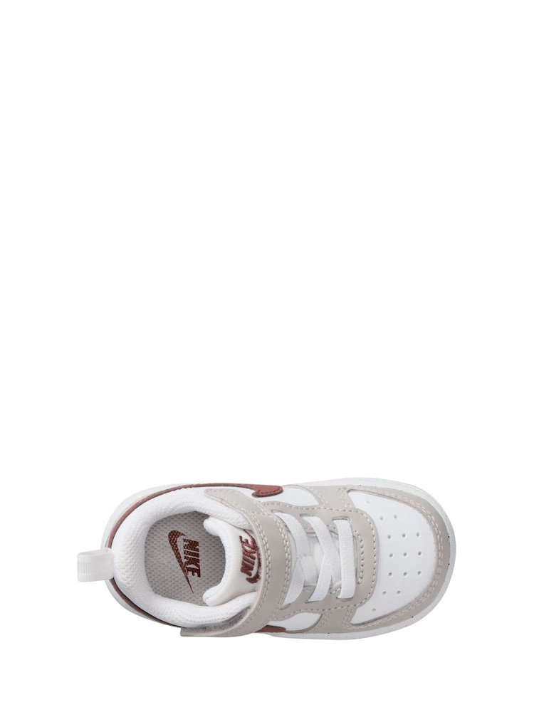 Nike Grey/White Infant Court Borough Low Recraft Trainers - Image 3 of 7
