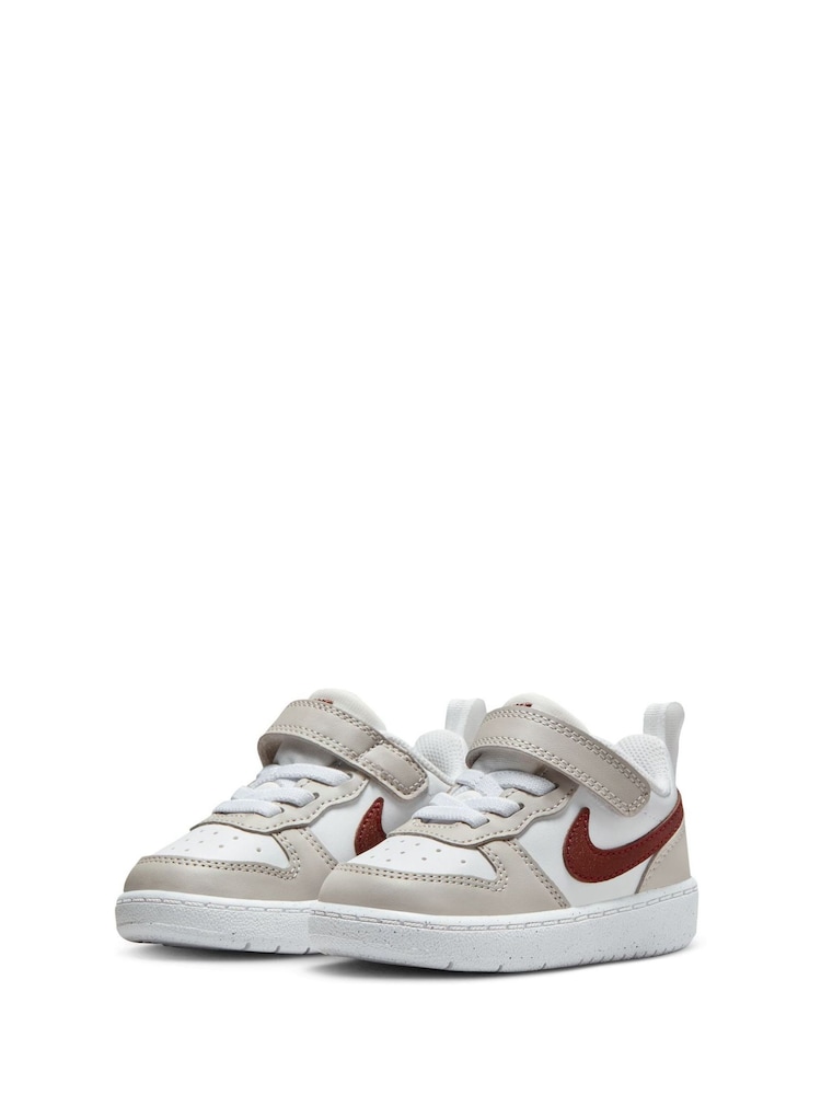 Nike Grey/White Infant Court Borough Low Recraft Trainers - Image 4 of 7