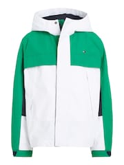 Tommy Hilfiger Green Colorblock Hooded Jacket - Image 4 of 6