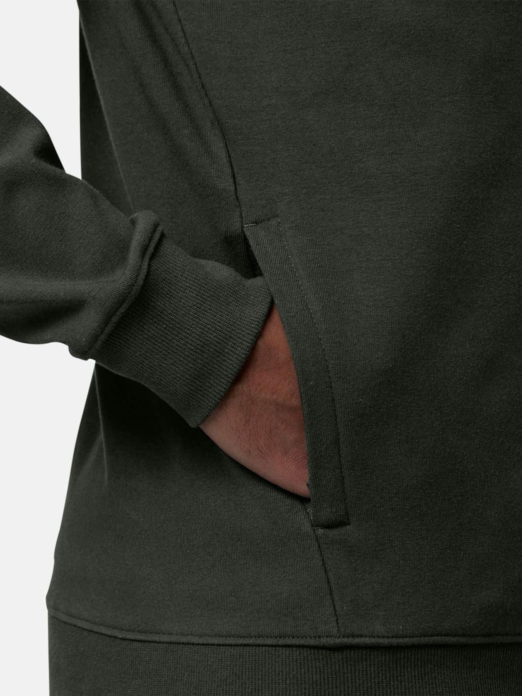 Buy Gym + Coffee Khaki Green Mens Chill Quarter Zip