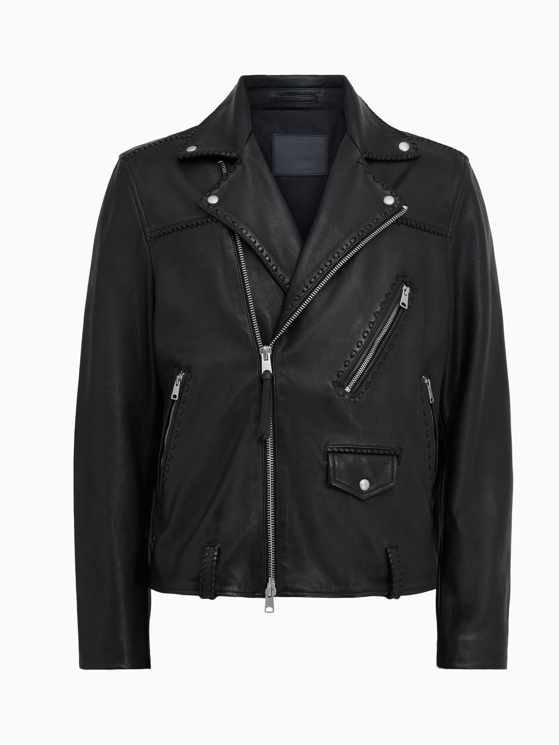 Buy AllSaints Black Biker Warner Jacket from Next Romania
