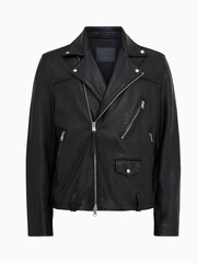 AllSaints Black Biker Warner Jacket - Image 8 of 8