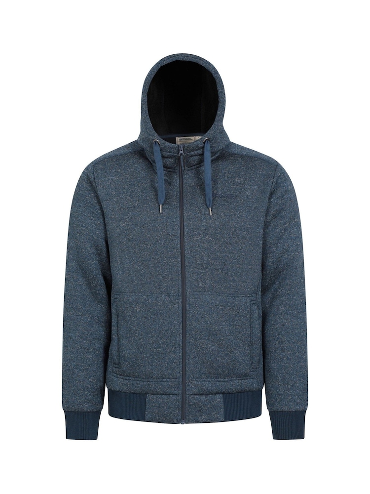 Mountain Warehouse Blue Mens Nevis Fleece Lined Hoodie - Image 1 of 5