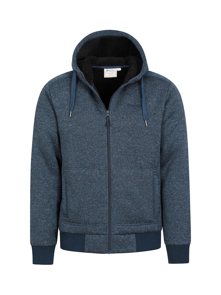 Mountain Warehouse Blue Mens Nevis Fleece Lined Hoodie - Image 5 of 5 Mountain Warehouse Blue Mens Nevis Fleece Lined Hoodie - Image 5 of 5