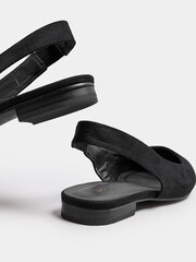 Long Tall Sally Black Flat Point Slingback Shoes - Image 5 of 5