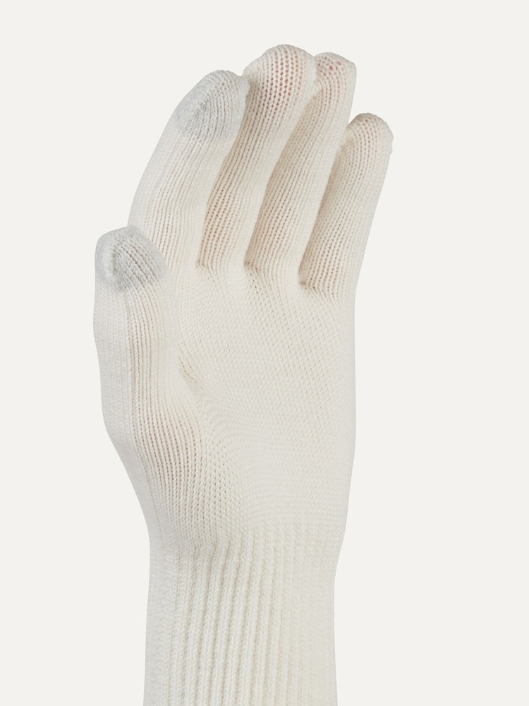 Sealskinz Cream Hanworth Solo Merino Gloves - Image 2 of 2