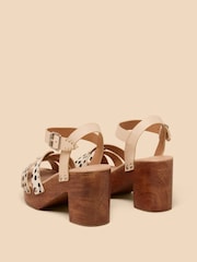White Stuff White Cosmo Leather Heeled Clogs - Image 3 of 4