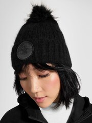 Converse Black 100% Cotton Tonal Pom Beanie - Image 1 of 5