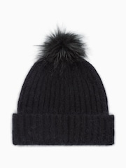 Converse Black 100% Cotton Tonal Pom Beanie - Image 3 of 5