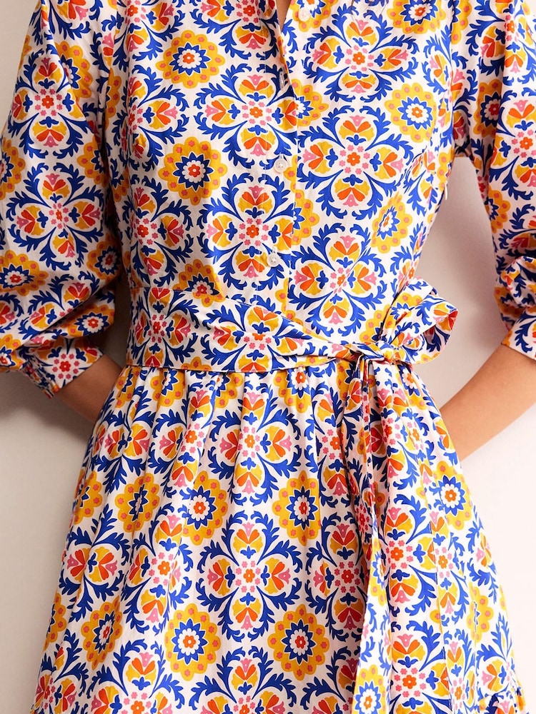 Boden Yellow Alba Tiered Cotton Maxi Dress - Image 2 of 6
