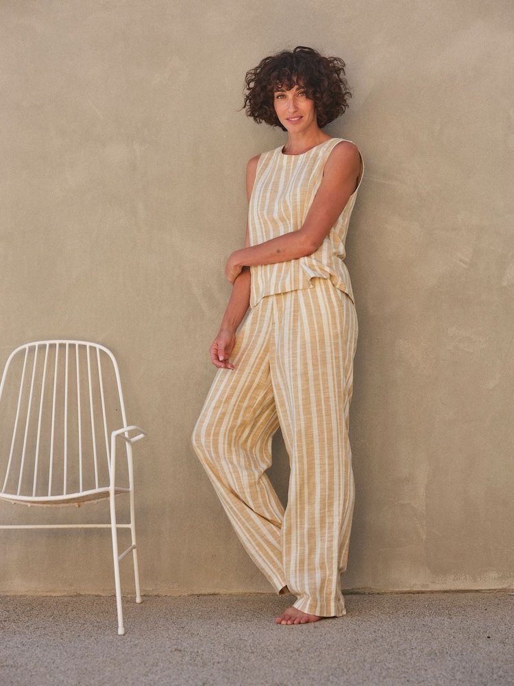 FatFace Aditi Natural Linen Blend Top - Image 1 of 8 FatFace Aditi Natural Linen Blend Top - Image 1 of 8