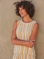 FatFace Aditi Natural Linen Blend Top - Image 3 of 8