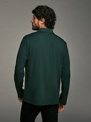 Bleu marine/vert/gris - Lot de 3 polos en jersey à manches longues - Image 10 de 12
