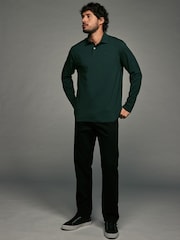 Bleu marine/vert/gris - Lot de 3 polos en jersey à manches longues - Image 12 de 12
