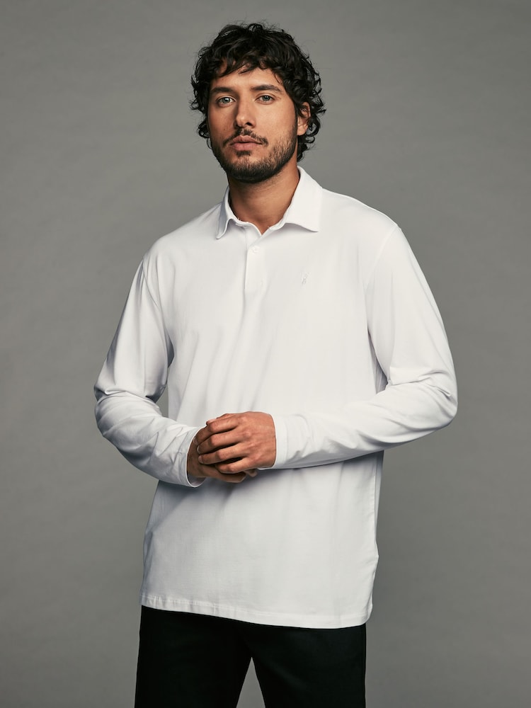 Bleu marine/vert/gris - Lot de 3 polos en jersey à manches longues - Image 7 of 12