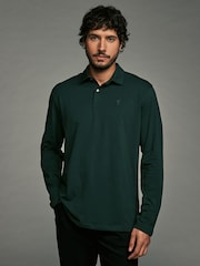 Bleu marine/vert/gris - Lot de 3 polos en jersey à manches longues - Image 9 de 12