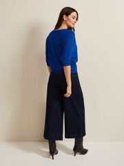 Phase Eight Blue Leyla Dark Wash Denim Culottes - Image 2 of 6