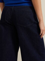 Phase Eight Blue Leyla Dark Wash Denim Culottes - Image 5 of 6