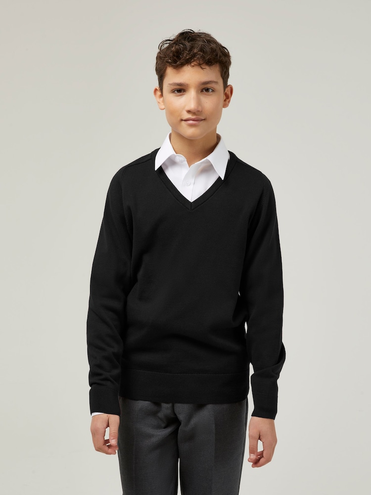 Trutex Black 100% Cotton School Jumper - Image 1 of 6