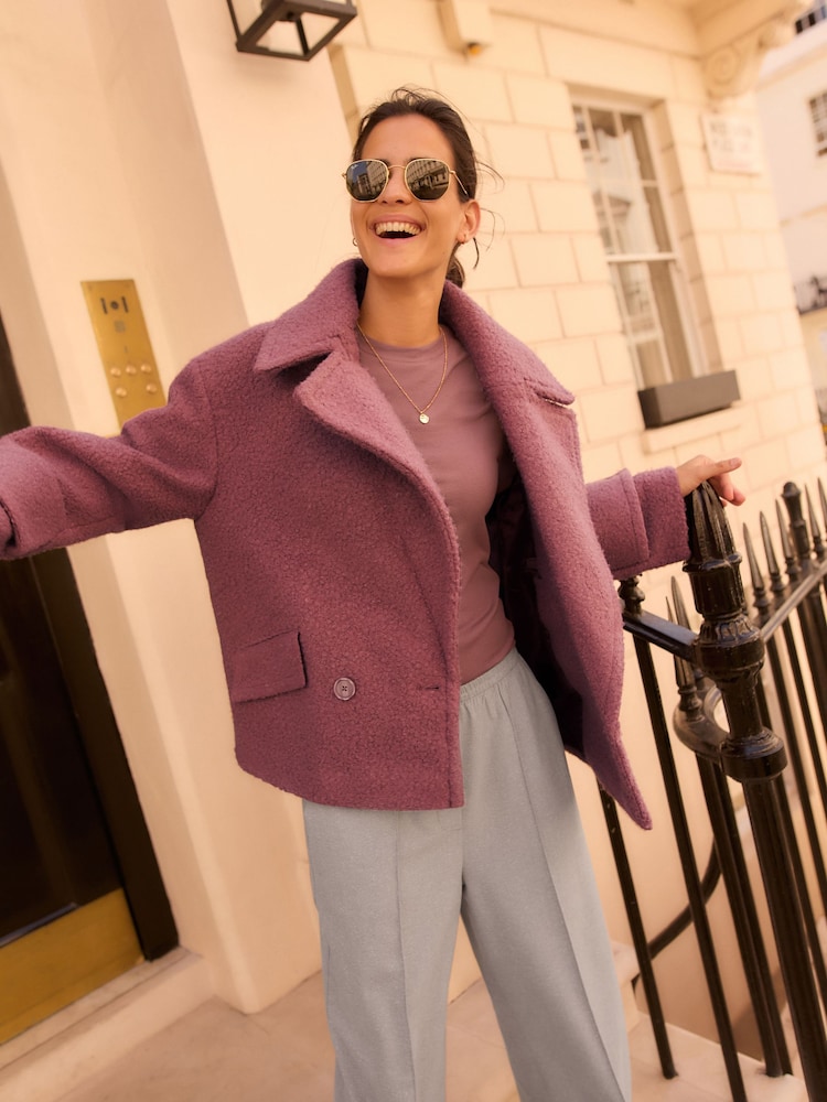 Rose Pink Pea Coat - Image 8 of 8