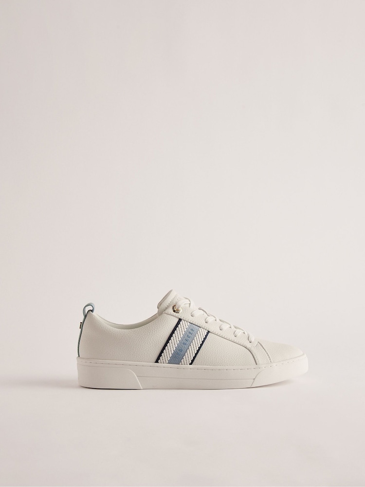 Ted Baker Blue Baily Webbing Cupsole Trainers - Image 1 of 4