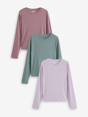 Multi TENCEL™ Long Sleeve Tops 3 Pack - Image 1 of 10