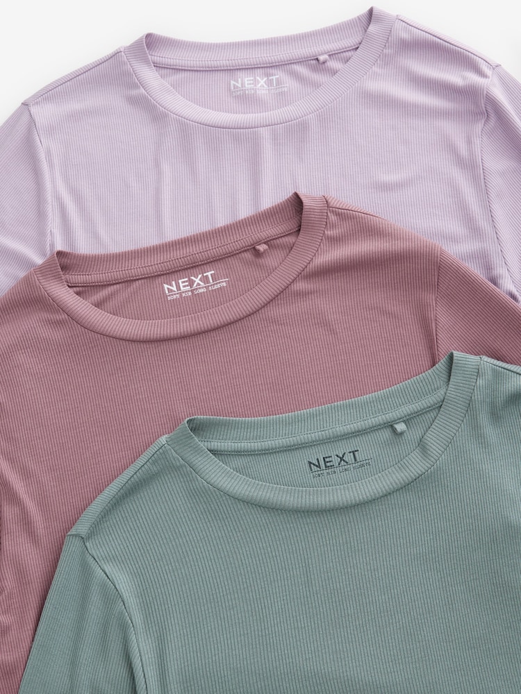 Multi TENCEL™ Long Sleeve Tops 3 Pack - Image 10 of 10